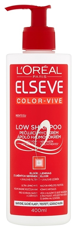 Shampoo für trockenes und coloriertes Haar - L’Oreal Paris Elvive Color-Vive Low Shampoo — Bild N1