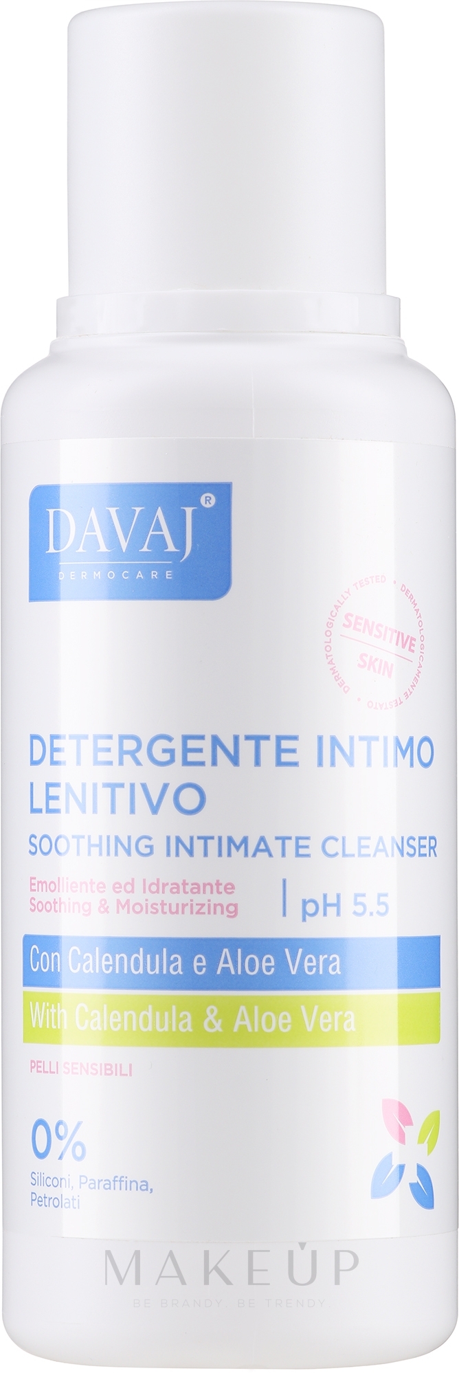 Intimhygienegel mit Calendula und Aloe Vera - Davaj Soothing Intimate Cleanser With Calendula & Aloe — Bild 250 ml