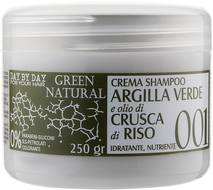 Creme-Shampoo mit grüner Tonerde und Reiskleieöl - Alan Jey Green Natural Cream-Shampoo — Bild N1