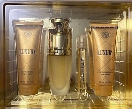 Düfte, Parfümerie und Kosmetik New Brand Luxury For Women - Duftset (Eau de Parfum 100 ml + Eau de Parfum 15 ml + Duschgel 130 ml + Körperlotion 130 ml) 