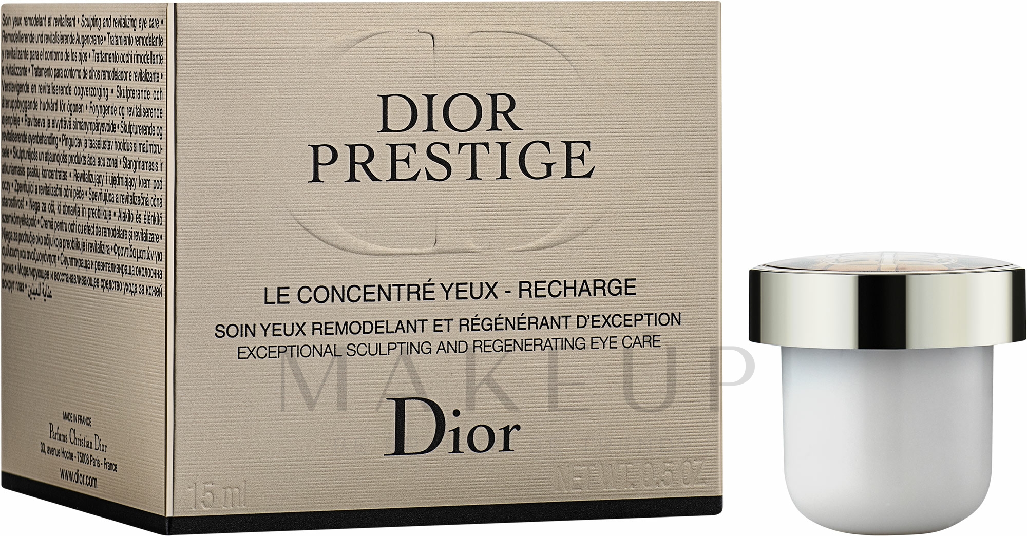 Augenkonturcreme - Dior Prestige Le Concentre Eye Cream (Refill) — Bild 15 ml