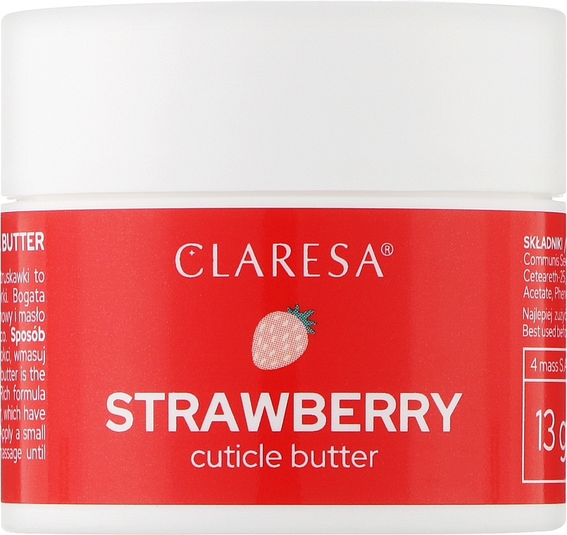 Nagelhautöl Erdbeere - Claresa Strawberry Cuticle Butter — Bild N2