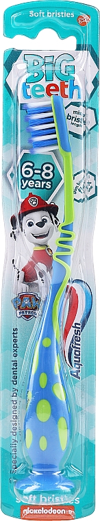 Kinderzahnbürste weich 6-8 Jahre Big Teeth grün-blau - Aquafresh Soft Big Teeth — Bild N1