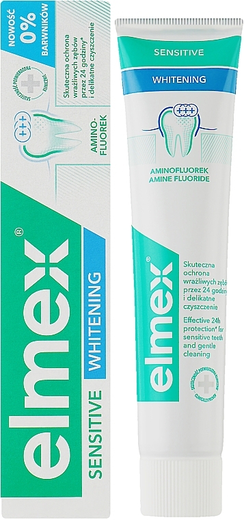 Aufhellende Zahnpasta mit Aminfluorid für empfindliche Zähne - Elmex Sensitive Whitening Toothpaste — Foto N2