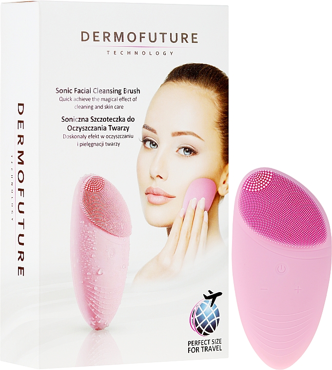 Elektrische Gesichtsreinigungsbürste rosa - Dermofuture Sonic Cleaner