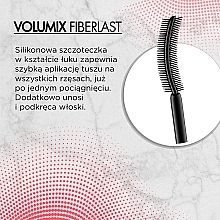 Mascara für voluminöse Wimpern mit Falsche-Wimpern-Effekt - Eveline Cosmetics Volumix Fiberlast Mascara — Bild N3