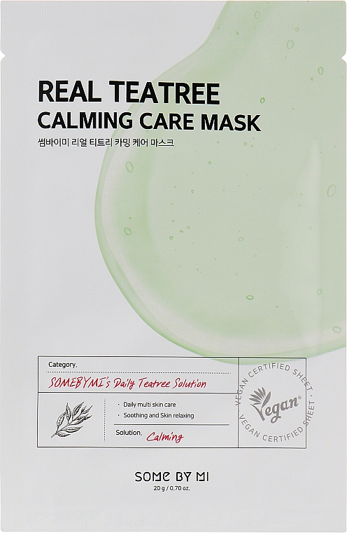 Tuchmaske mit Teebaum - Some By Mi Real Tea Tree Calming Care Mask — Bild N1