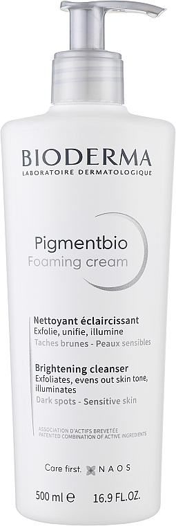 Aufhellender Gesichtsreinigungsschaum gegen dunkle Flecken für empfindliche Haut - Bioderma Pigmentbio Foaming Cream — Bild N2