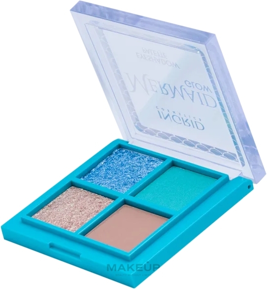 Lidschatten-Palette - Ingrid Cosmetics Mermaid Glow Eyeshdow Palette — Bild Oceanic