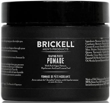 Pomade-Paste für das Haarstyling - Brickell Men's Products Shaping Paste Pomade — Bild N1