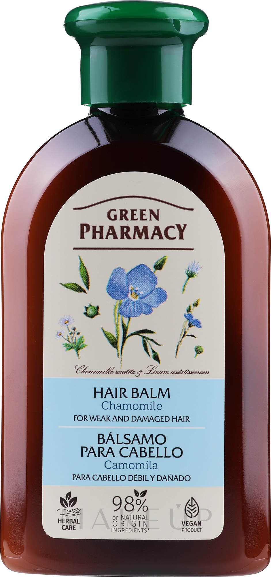 Haarspülung mit Kamille und Leinöl - Green Pharmacy — Bild 300 ml