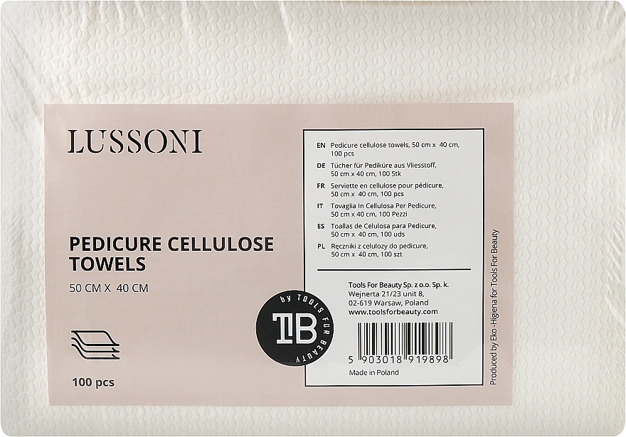 Einweg-Pediküretücher - Lussoni Pedicure Cellulose Towels — Bild N1