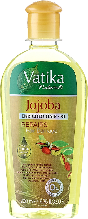 Regenerierendes Haaröl mit Jojoba für strapaziertes Haar - Dabur Vatika Jojoba Enriched Hair Oil Repairs Hair Damage — Bild N1