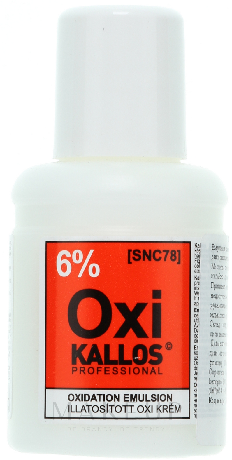 Oxidationsmittel 6% - Kallos Cosmetics Oxi Oxidation Emulsion With Parfum — Foto 60 ml