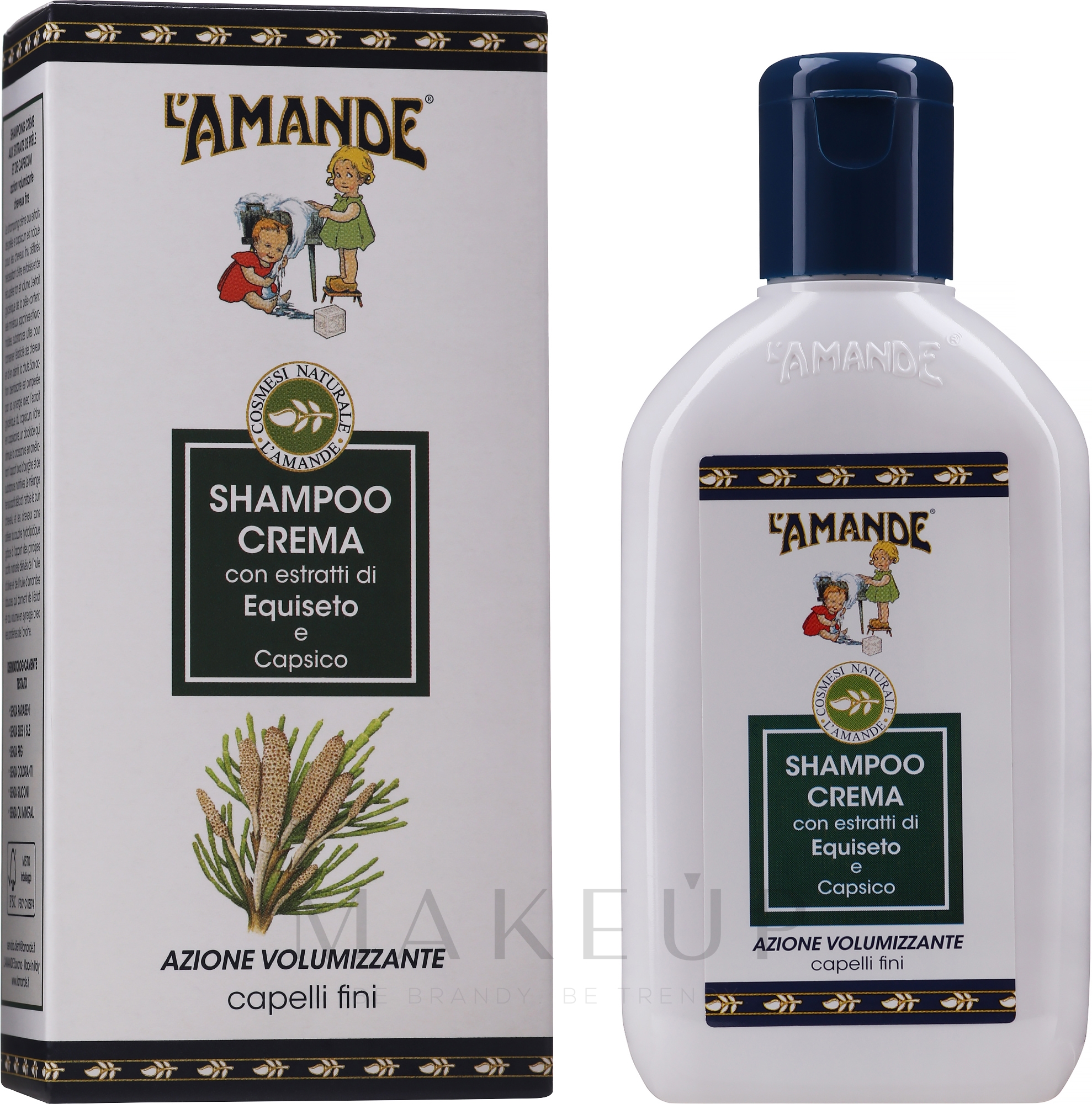 Creme-Shampoo für mehr Volumen mit Schachtelhalm-Extrakt - L'Amande Marseille Shampoo Crema — Bild 200 ml