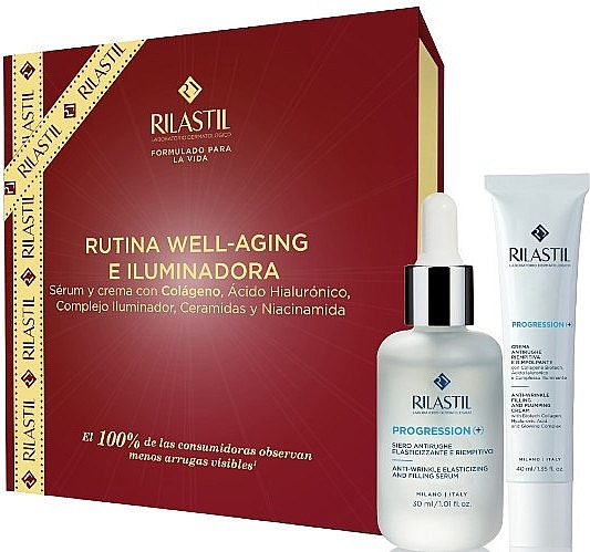 Set - Rilastil Progression(+) Rutina Well-Aging E Iluminadora (serum/30ml + cream/40ml) — Bild N1