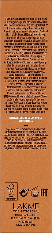 Pflegendes Öl für normales bis trockenes Haar - Lakme Teknia Argan Oil Dry — Bild N3