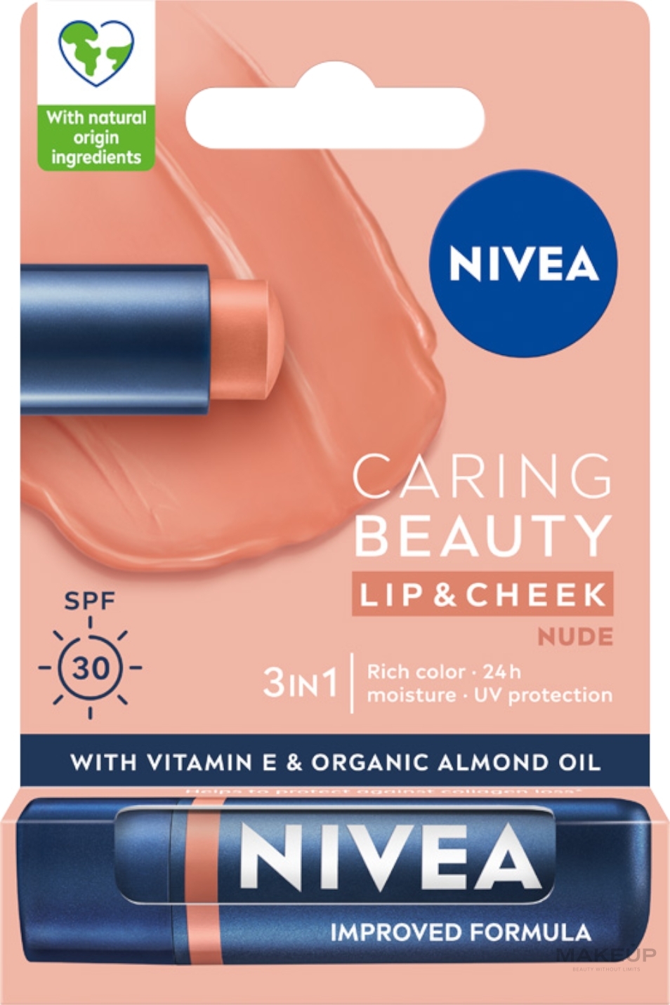 NIVEA - Nivea Caring Beauty Lip & Chick SPF 30  — Bild Nude