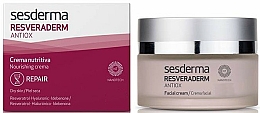 Pflegende Anti-Aging Gesichtscreme mit Antioxidantien - SesDerma Laboratories Resveraderm Antiox Nourishing Facial Cream — Bild N1