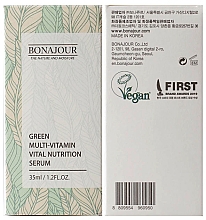 Aufhellendes und verjüngendes Gesichtsserum mit Sanddorn-Extrakt - Bonajour Green Multi Vitamin Vital Nutrition Serum — Bild N2