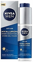 Düfte, Parfümerie und Kosmetik Feuchtigkeitsspendendes Anti-Aging-Gesichtsgel - Nivea Men Anti-Age Hyaluron Hydro Gel