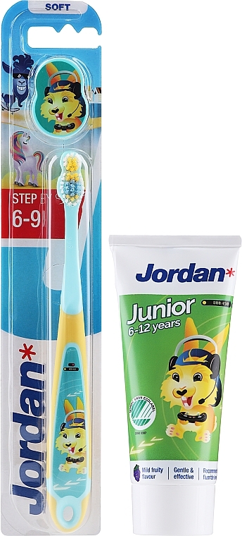 Zahnbürsten-Set 6-12 Jahre Hase - Jordan Junior (Zahnpasta 50ml + Zahnbürste 1 St.) — Bild N2