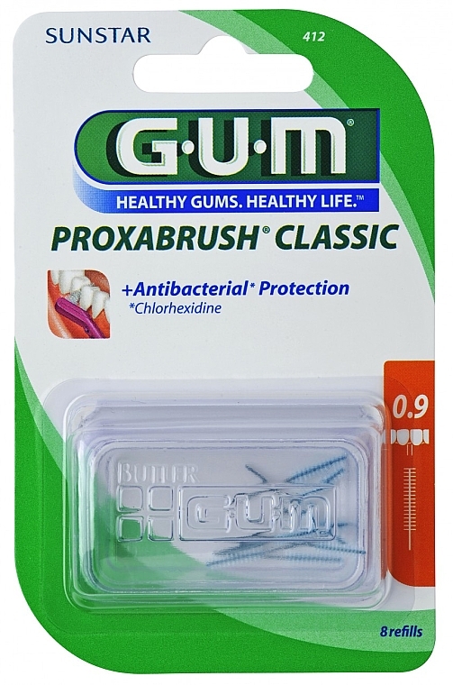 Austauschbare Interdentalbürstenköpfe - G.U.M Proxabrush Classic 0.9 — Bild N1