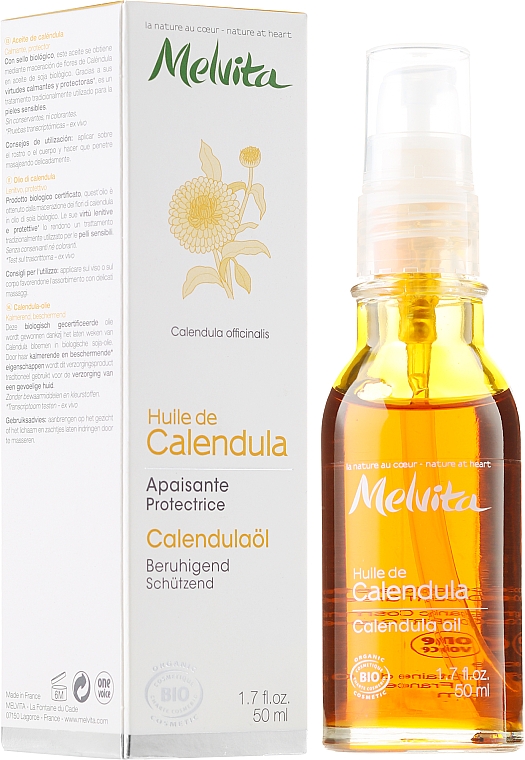 Beruhigendes und schützendes Ringelblumenöl für das Gesicht - Melvita Huiles De Beaute Calendula Oil — Bild N1