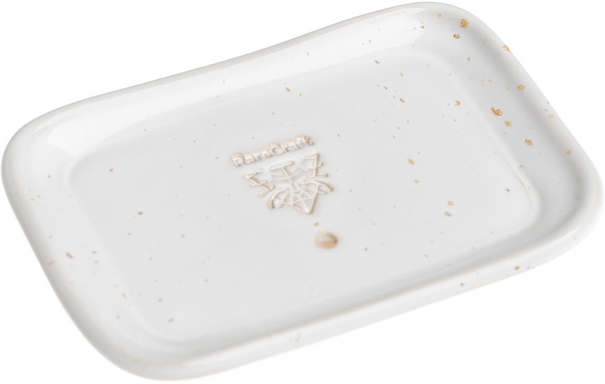 Seifenschale aus Keramik weiß-beige - RareCraft Soap Dish White & Beige — Bild N2