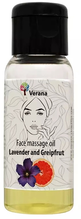 Gesichtsmassageöl Lavendel und Grapefruit - Verana Face Massage Oil Lavender & Grapefruit  — Bild N1