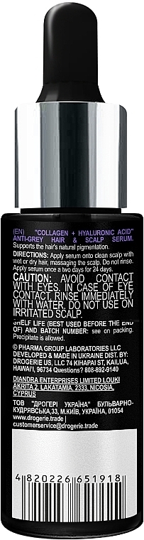 Serum gegen graues Haar - Pharma Group Laboratories Collagen & Hyaluronic Acid Anti-Grey Hair & Scalp Serum — Bild N2