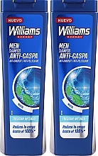 Haarpflegeset - Williams Men Anti-Dandruff Shampoo Mentol (Haarshampoo 2x 250ml) — Bild N1