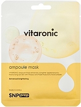 Feuchtigkeitsspendende Anti-Aging Tuchmaske gegen Falten und Pigmentflecken für strahlende Gesichtshaut - SNP Prep Vitaronic Ampoule Mask — Bild N1