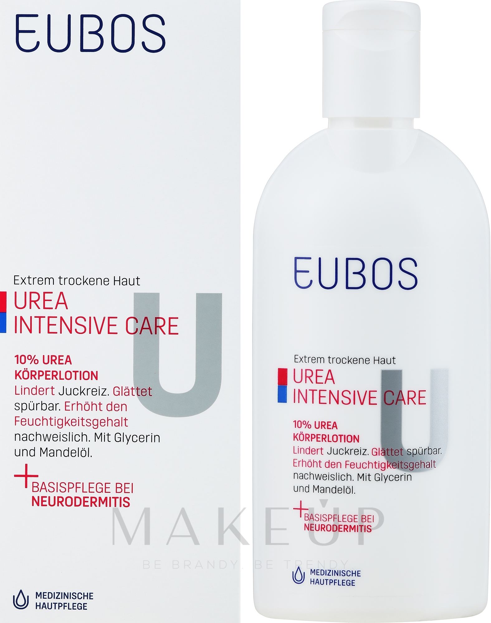 Intensive Körperlotion mit Harnstoff - Eubos Med Dry Skin Urea 10% Lipo Repait Lotion — Bild 200 ml