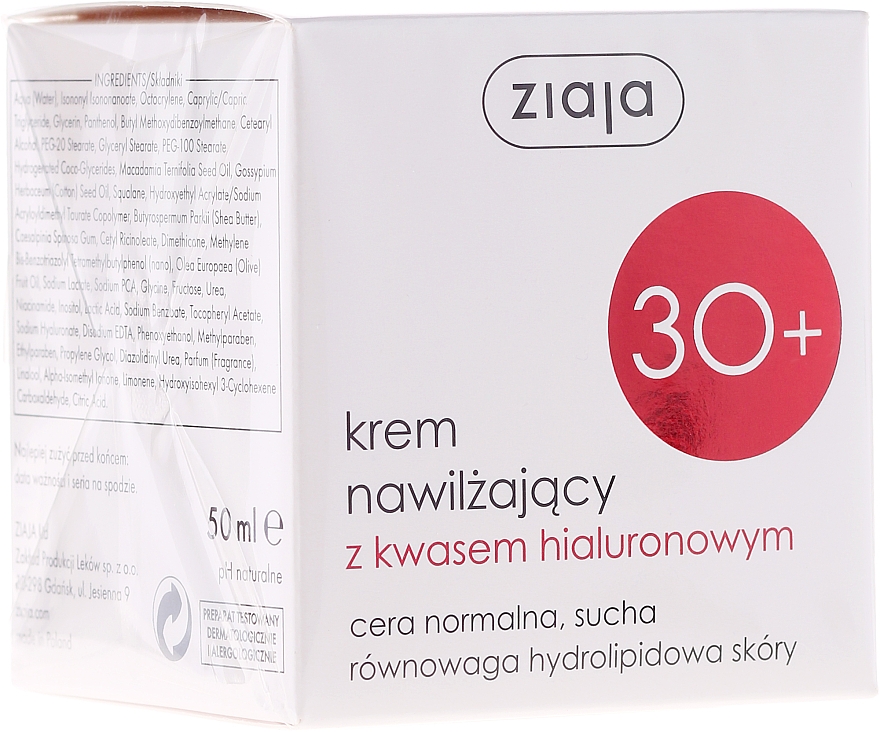 Feuchtigkeitsspendende Gesichtscreme für trockene und normale Haut "30+" - Ziaja Moisturizing Cream — Bild N2