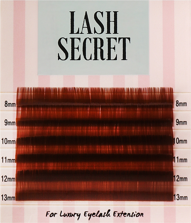 Wimpernbüschel dunkelblau mix 6 Linien (0,07, C, (8-13) - Lash Secret — Bild N1