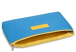 Kosmetiktasche blau-gelb 19x10x2 cm Freedom - MAKEUP Cosmetic Bag Blue Yellow  — Bild N1