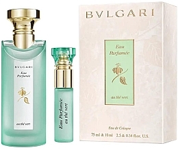 Düfte, Parfümerie und Kosmetik Bvlgari Eau Parfumee au The Vert - Duftset (Eau de Cologne 75 ml + Eau de Cologne Mini 10ml)