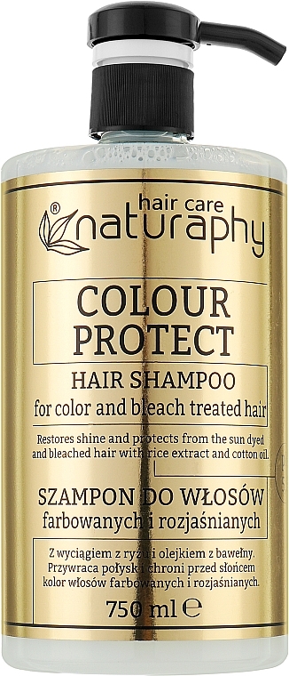 Shampoo mit Reisextrakt und Baumwollöl für gefärbtes und aufgehelltes Haar - Naturaphy Hair Shampoo