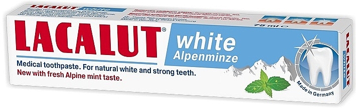 Aufhellende Zahnpasta für gesunde Zähne mit Alpenminzgeschmack - Lacalut White Alpenminze Toothpaste — Bild N2