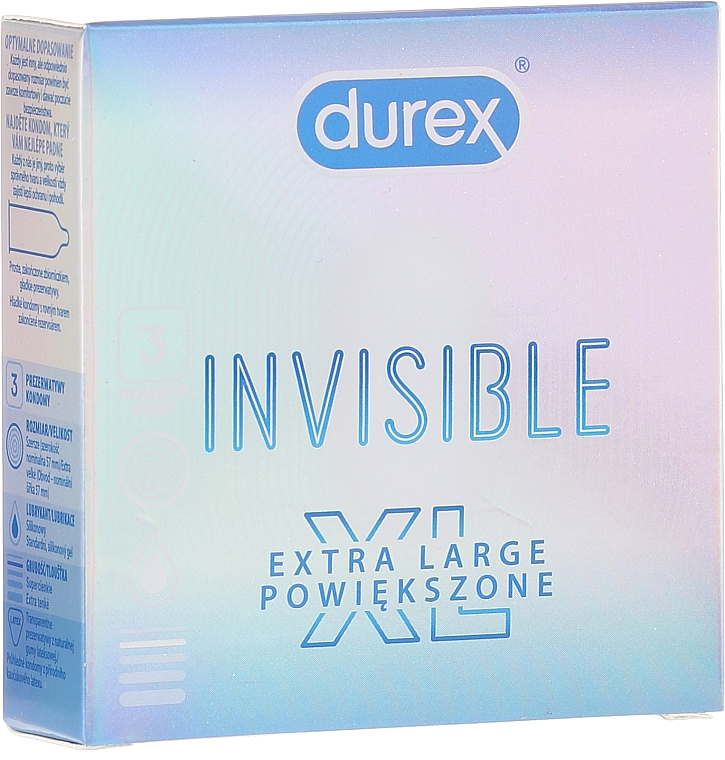 Kondome 3 St. - Durex Invisible Extra Large XL — Bild N1