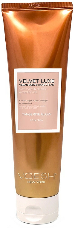 Körper- und Handcreme mit Oliven- und Avocadoöl - Voesh Velvet Luxe Tangerine Glow Vegan Body&Hand Creme — Bild N3