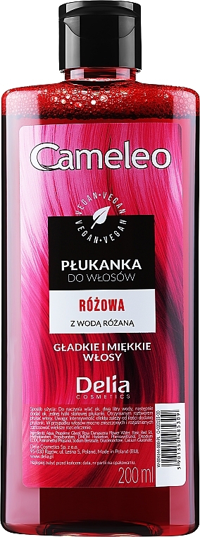 Rosa Tönungsspülung für helles Haar - Delia Cosmetics Cameleo