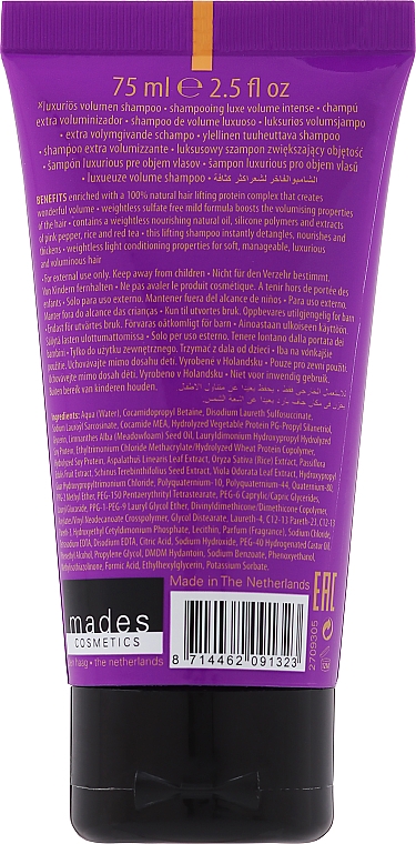 Volume-Shampoo für feines Haar - Mades Cosmetics Wonder Volume Luxurious Lifting Shampoo — Bild N2