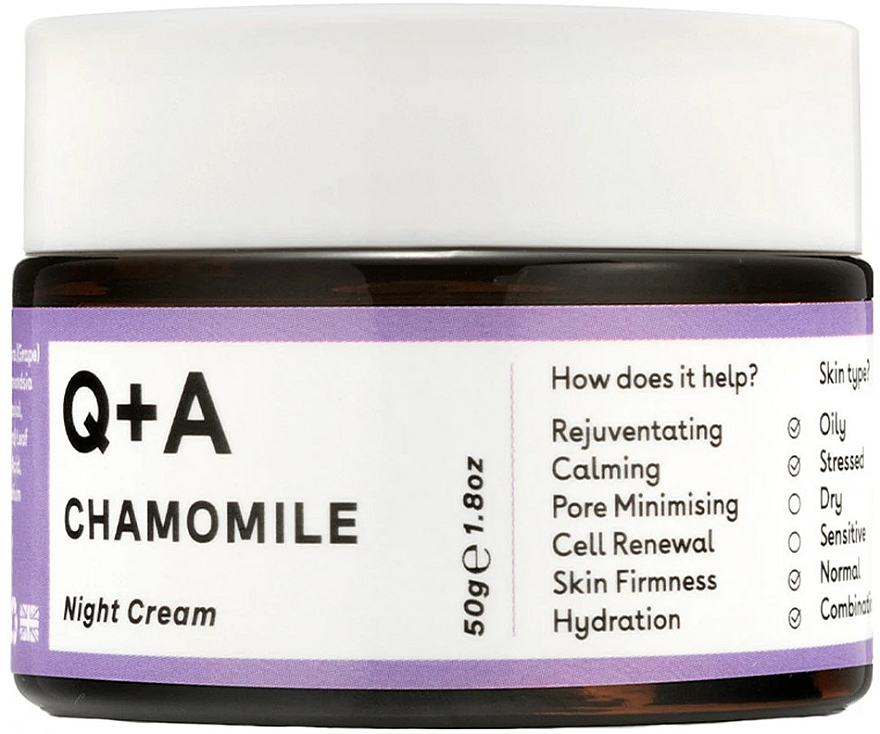 Nachtcreme für das Gesicht mit Kamille - Q+A Chamomile Night Cream — Bild N1