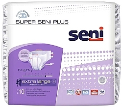 Windeln für Erwachsene Super Seni Plus 130-170 cm - Seni Medium Extra Large 4 Fit & Dry  — Bild N2