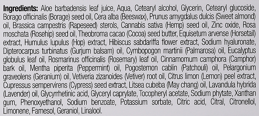 Gesichtscreme mit organischem Hanföl, Bienenwachs und Borretschöl - Dr. Organic Hemp Oil 24hr Rescue Cream — Bild N2