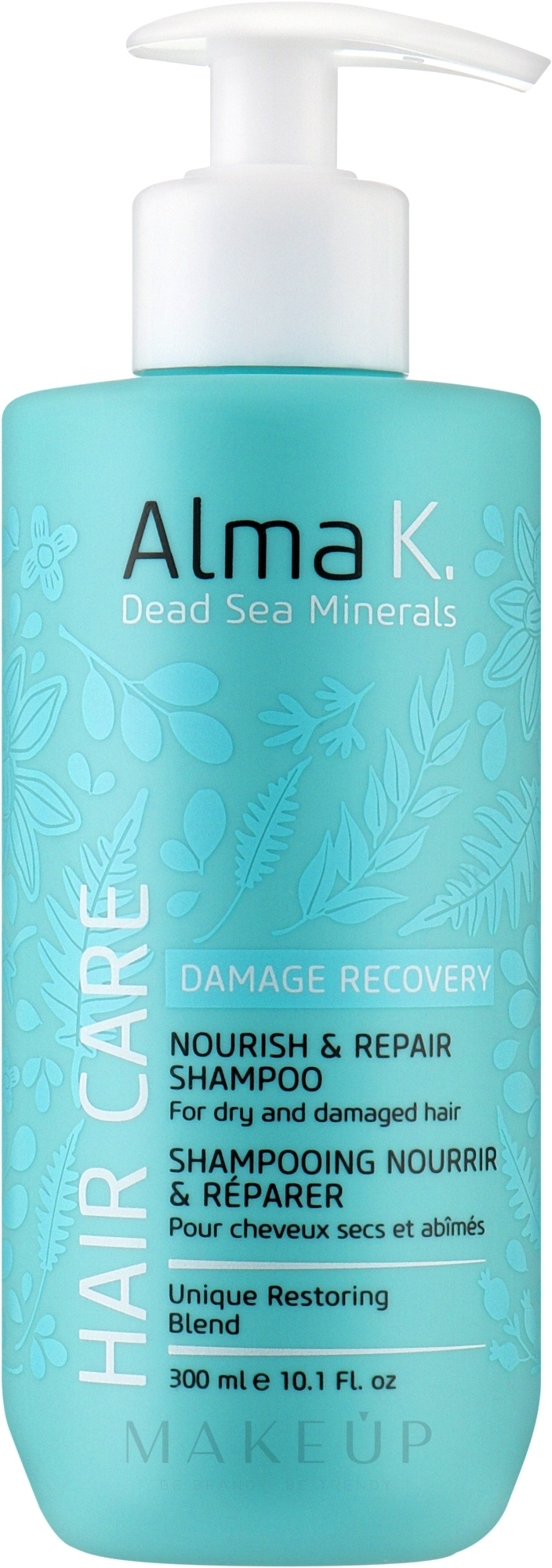 Shampoo für trockenes und strapaziertes Haar - Alma K. Hair Care Nourish & Repair Shampoo — Bild 300 ml