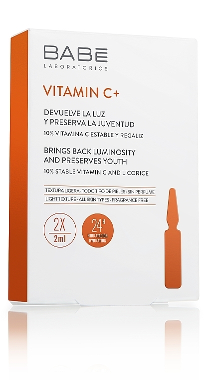 Ampullenkonzentrat mit antioxidativer Wirkung - Babe Laboratorios Vitamin C+ Travel Size — Bild N1