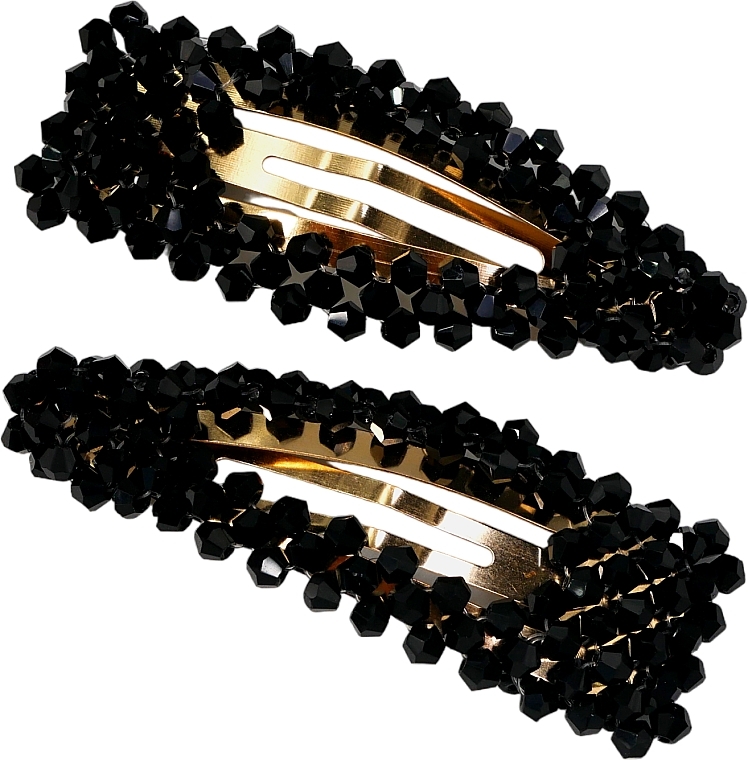 GESCHENK! Haarschmuck-Set schwarz - Lolita Accessories (Haargummis + Haarspangen + Haarband) — Bild N3